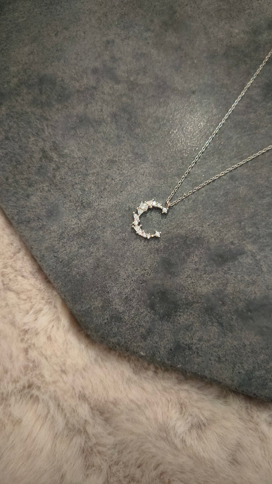 2875 Silver 925 Crescent Moon Necklace