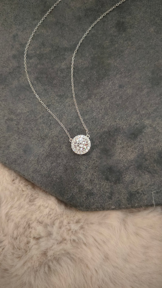 2873 Silver 925 Cubic Zirconia Necklace