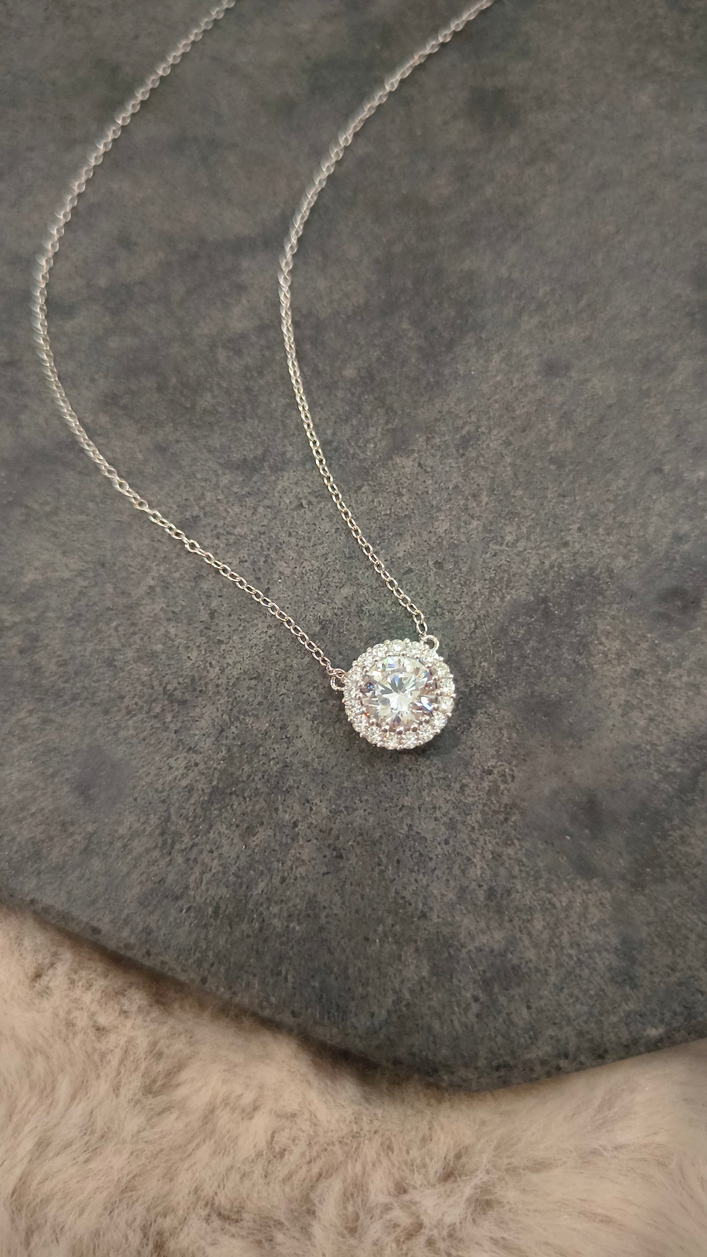 2873 Silver 925 Cubic Zirconia Necklace