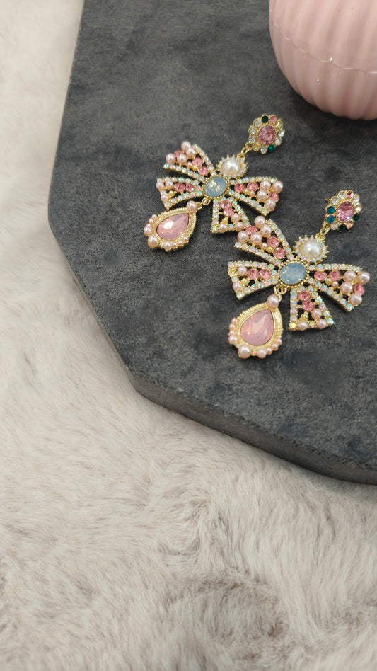 2843 Pink French Baroque Earrings